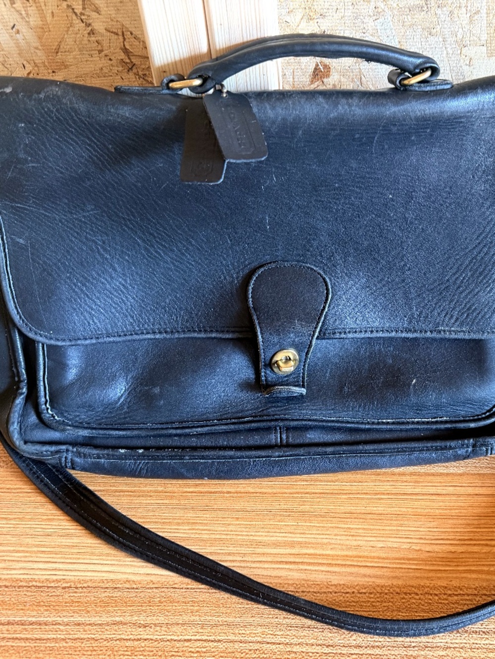Vintage Coach Metropolitan 5180 Black Leather Briefcase Messenger Bag